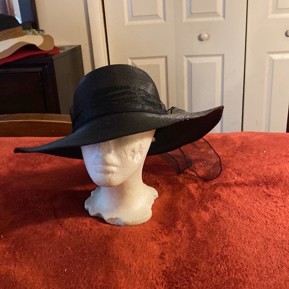 Navy blue hat with bow n back - Picture 8 of 8